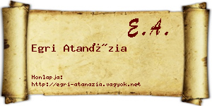 Egri Atanázia névjegykártya